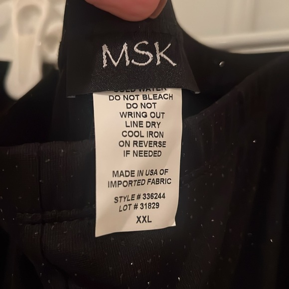 MSK Black Sparkle Palazzo Pants - Picture 5 of 5